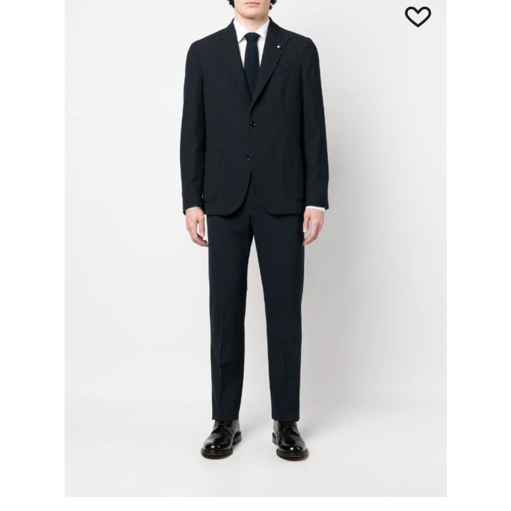 NWT Lardini Single breasted logo-embroidered blazer